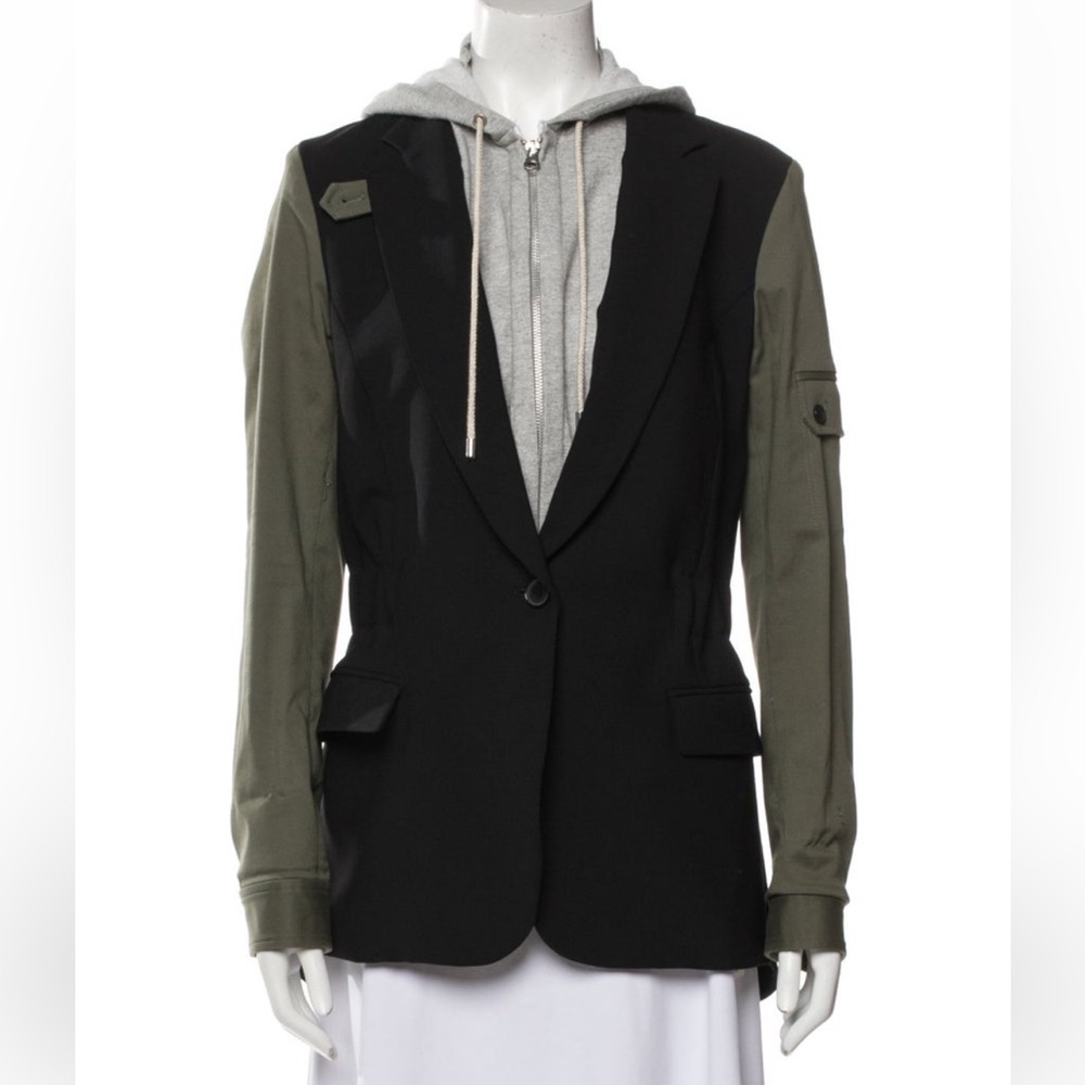 Veronica Beard black khaki Dickey jacket size 10